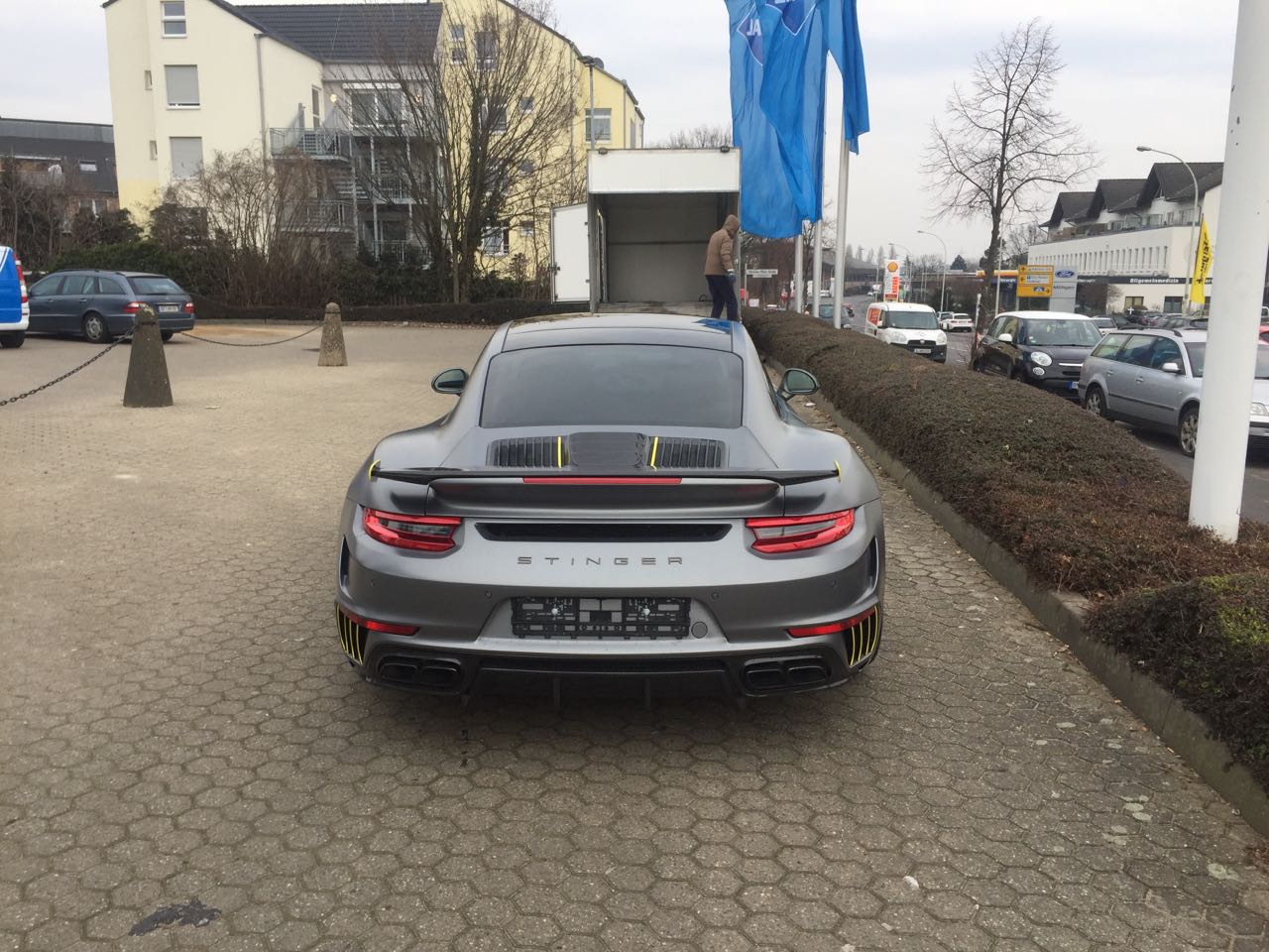 Доставка премиум авто для "тюнинг ателье TopCar" Porsche 991 Stinger Москва - Женевский автосалон 2018